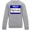 Дитячий світшот Hello my name is Mykhailo Сірий меланж Дитячий світшот Hello my name is Mykhailo Сірий меланж фото