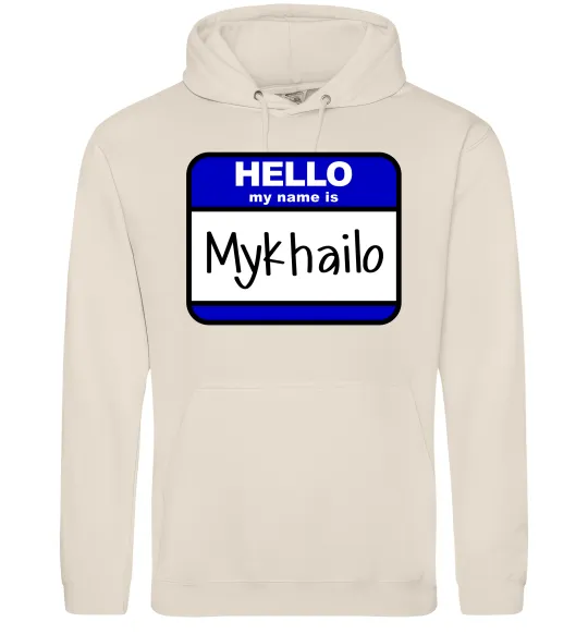 Чоловіча толстовка (худі) Hello my name is Mykhailo Таш фото