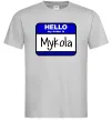 Чоловіча футболка Hello my name is Mykola Сірий Чоловіча футболка Hello my name is Mykola Сірий фото