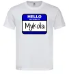 Чоловіча футболка Hello my name is Mykola Білий Чоловіча футболка Hello my name is Mykola Білий фото