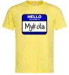 Чоловіча футболка Hello my name is Mykola Лимонний Чоловіча футболка Hello my name is Mykola Лимонний фото