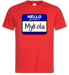 Чоловіча футболка Hello my name is Mykola Червоний Чоловіча футболка Hello my name is Mykola Червоний фото