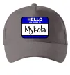 Кепка Hello my name is Mykola Сірий фото