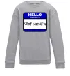 Детский Свитшот Hello my name is Oleksandra Серый меланж фото
