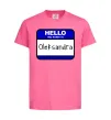 Детская футболка Hello my name is Oleksandra Ярко-розовый фото