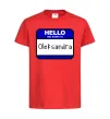 Детская футболка Hello my name is Oleksandra Красный фото