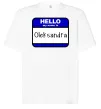 Футболка Оверсайз Hello my name is Oleksandra Білий фото