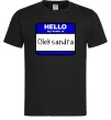 Мужская футболка Hello my name is Oleksandra Черный фото
