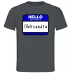 Мужская футболка Hello my name is Oleksandra Графит фото