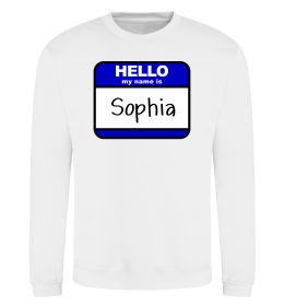 Свитшот Hello my name is Sophia