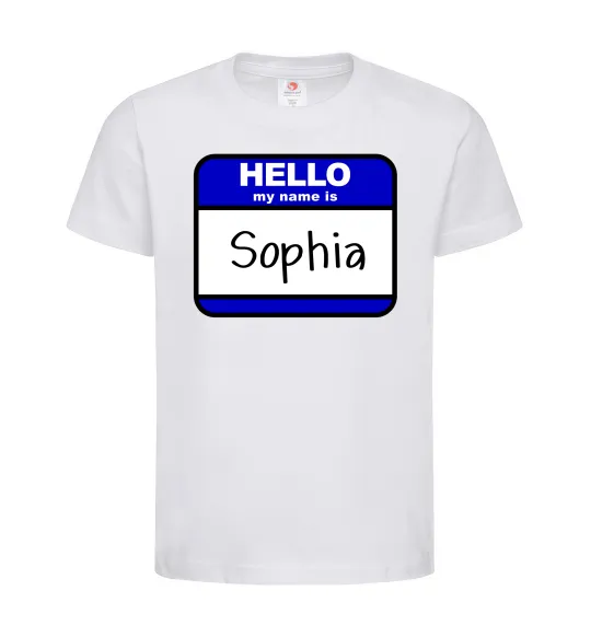 Детская футболка Hello my name is Sophia Белый фото