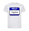Детская футболка Hello my name is Sophia Белый фото