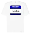 Футболка Оверсайз Hello my name is Sophia Білий фото