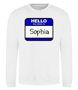 Світшот Hello my name is Sophia