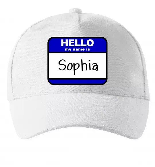 Кепка Hello my name is Sophia Білий фото