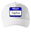 Кепка Hello my name is Sophia Білий фото