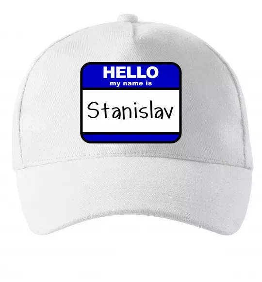 Кепка Hello my name is Stanislav Білий фото