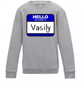 Детский Свитшот Vasyl the myth the legend Черный фото