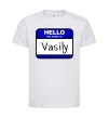 Детская футболка Hello my name is Vasily Белый фото