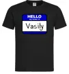 Чоловіча футболка Hello my name is Vasily Чорний фото