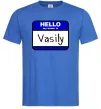 Чоловіча футболка Hello my name is Vasily Яскраво-синій фото