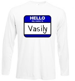 Лонгслив Hello my name is Vasily