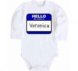 Дитячий бодік Hello my name is Veronica