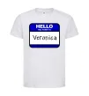 Детская футболка Hello my name is Veronica Белый фото