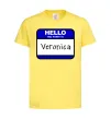 Детская футболка Hello my name is Veronica Лимонный фото