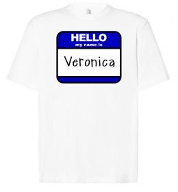 Футболка Оверсайз Hello my name is Veronica