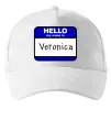 Кепка Hello my name is Veronica Білий фото