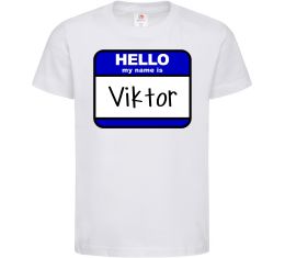Детская футболка Hello my name is Viktor