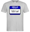 Чоловіча футболка Hello my name is Viktor Сірий Чоловіча футболка Hello my name is Viktor Сірий фото