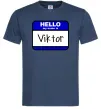 Чоловіча футболка Hello my name is Viktor Темно-синій Чоловіча футболка Hello my name is Viktor Темно-синій фото