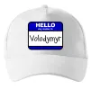 Кепка Hello my name is Volodymyr Білий фото