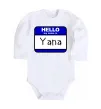 Детский боди Hello my name is Yana Белый фото
