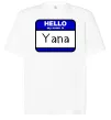 Футболка Оверсайз Hello my name is Yana Білий Футболка Оверсайз Hello my name is Yana Білий фото