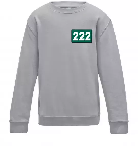 Детский Свитшот Squid game 222 Серый меланж фото