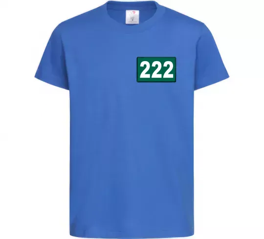 Детская футболка Squid game 222 Ярко-синий фото