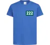 Детская футболка Squid game 222 Ярко-синий фото