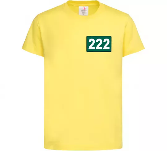 Детская футболка Squid game 222 Лимонный фото