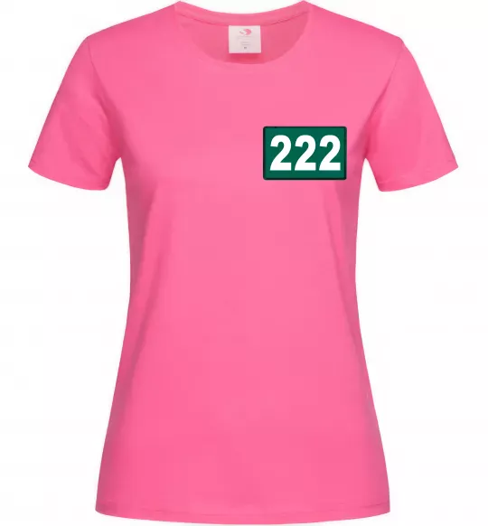 Женская футболка Squid game 222 Ярко-розовый фото
