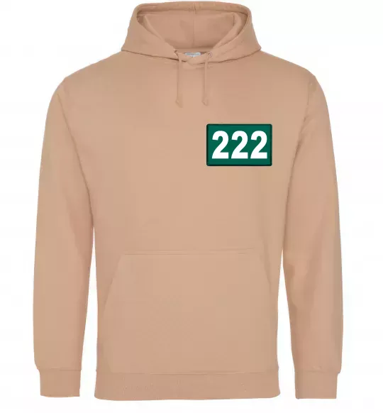 Мужская толстовка (худи) Squid game 222 Песочный фото