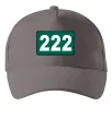 Кепка Squid game 222 Сірий фото