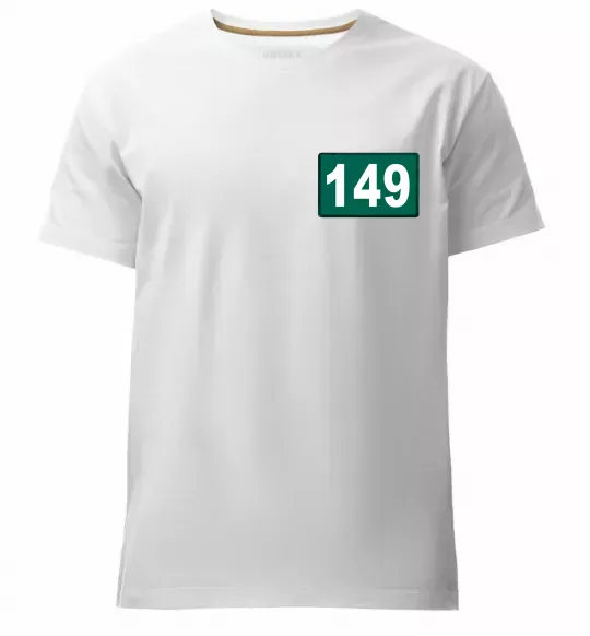 Чоловіча преміум футболка Squid game 149 Білий фото