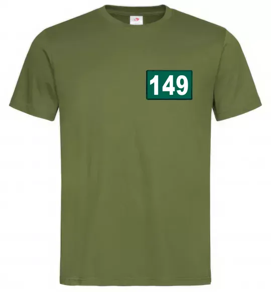 Мужская футболка Squid game 149 Оливковый фото