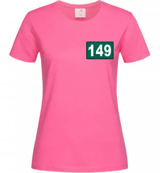 Женская футболка Squid game 149 Ярко-розовый фото