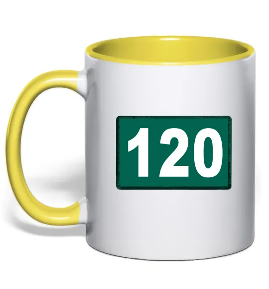 Чашка с цветной ручкой Squid game 120 Лимонный фото