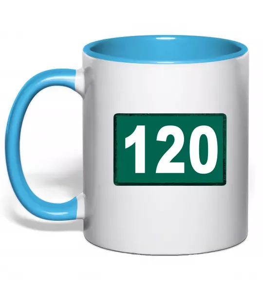 Чашка с цветной ручкой Squid game 120 Голубой фото