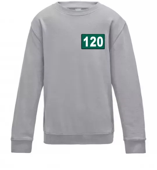 Детский Свитшот Squid game 120 Серый меланж фото